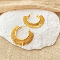 French Swaying Dynamic Design C-type S925 Silver Needle Tassel Earrings Retro Trend 18k Copper Plated Earrings Fashion Jewelry