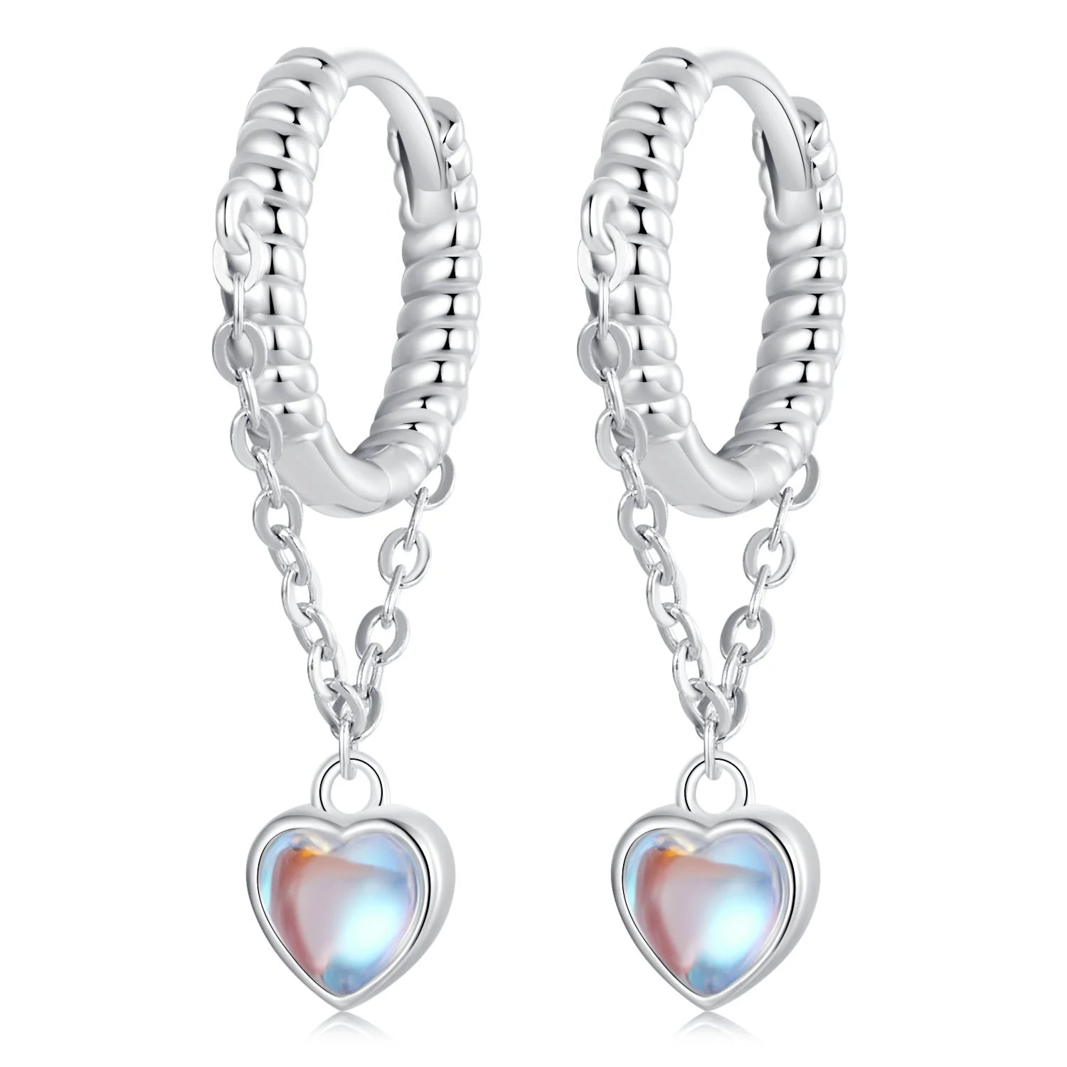 S925 Sterling Silver Crystals Stud Earring Heart and Flower Earrings for Women Making Jewelry Gift Fine 925 Silver Jewelry