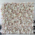 Wedding Decor Coffe Color Flower Wall Cloth 3d Colorful Artificial Silk Rose Flower and Butterfly 3d Flower Wall