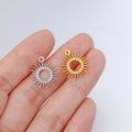 15x18mm Gold DIY Jewelry Making Accessories Finding Stainless Steel Sun Sunflower Shape Pendant Charm for Necklace