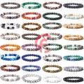 Natural Crystal Stone Amethyst Rose Quartz Turquoise Onyx Agate Beads for Women Men 6mm 8mm 10mm Round Crystal Beads Bracelet