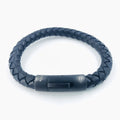 BMZ 2026 New 8mm Custom logo Free Braided Genuine Top Layer Leather Wrap Bracelet Men