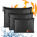 Best A5 Extra Large Silicone Coated Fireproof Bag Waterproof Money Safe Document Holder