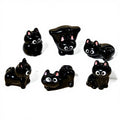 Wholesale Kid  Playdough & Slime Toy Figure Animal Small Resin Miniature Bulk Figurine Black Cat Pond Fairy Garden Decorations