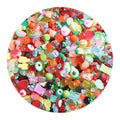 100Pcs Resin Lovely Mixed Artificial Fruits Flatback Cabochon Orange Peach Avocado Scrapbook Kawaii DIY Embellishments Dolls