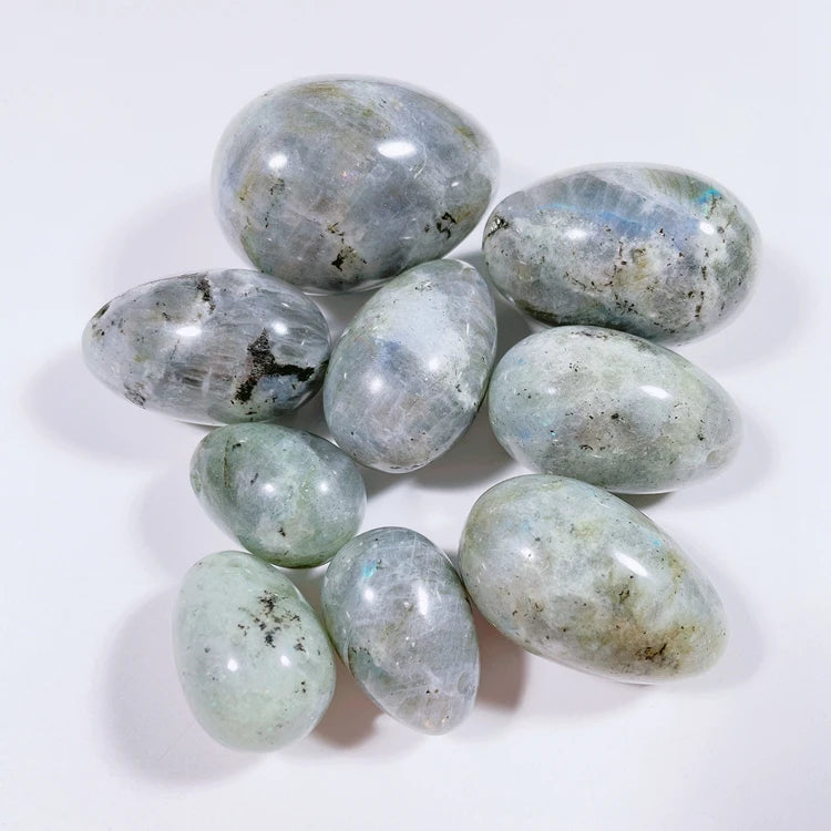 HY Healing Mixed Semi Precious Stone Eggs Labradorite Yoni Eggs Natural Crystal Crafts