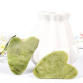 2026 Hot Selling Nan Fang Jade Guasha Tool Heart Shape Green Gua Sha Stone for Face Body Neck