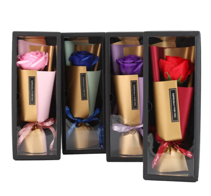 INUNION New Design Soap Bouquet Gift Box Foldable Gift Box with Soap Flower