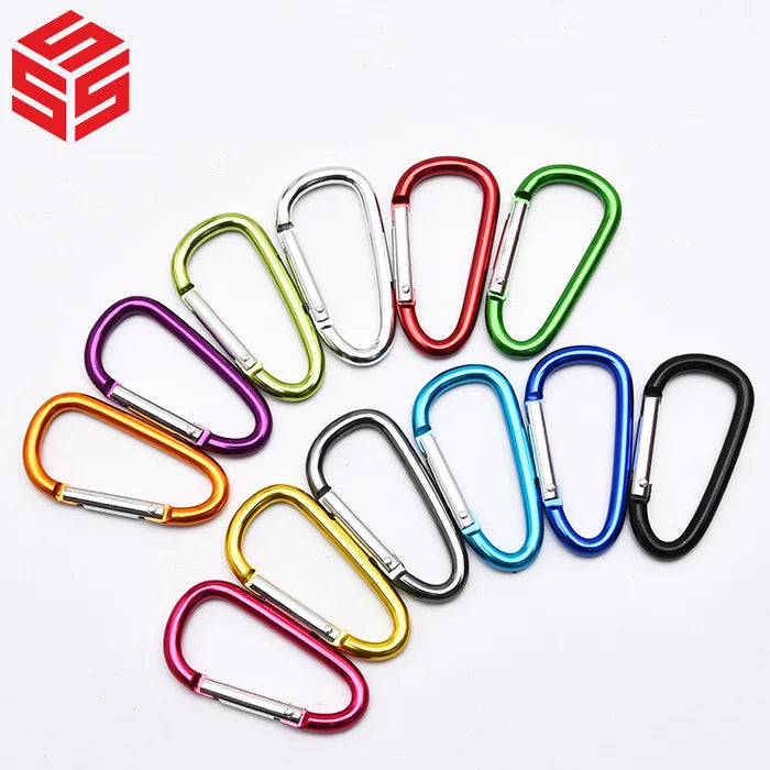 Manufacturer Wholesale D-Shaped Thick Aluminum Alloy Hiking Snap Hook Jewelry Accessories Buckle for Backpack Gourd Buckle
