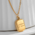 Geometric Design Stainless Steel Minimalist Pendant Necklace for Women with Gold Chain Plating 2 Designs Included
