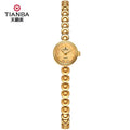 Factory Price High Quality Luxury Full Gold Plating Sapphire Mini Small Size Woman Lady Japan Quartz Bracelet Watch for Sale