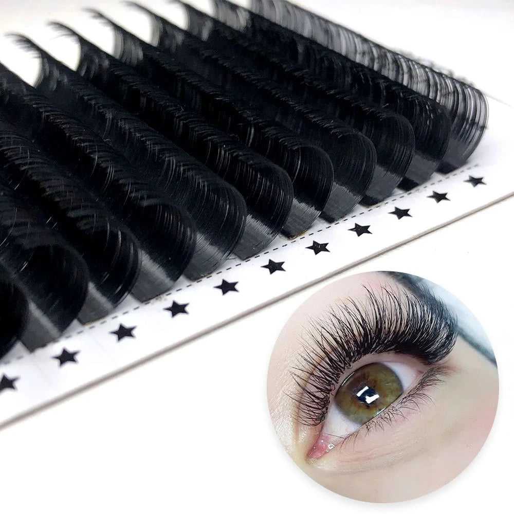 Lash Trays Wholesale Cashmere Lash Extensions Matte Black Eyelash Trays Easy Fan Lash Extension Trays