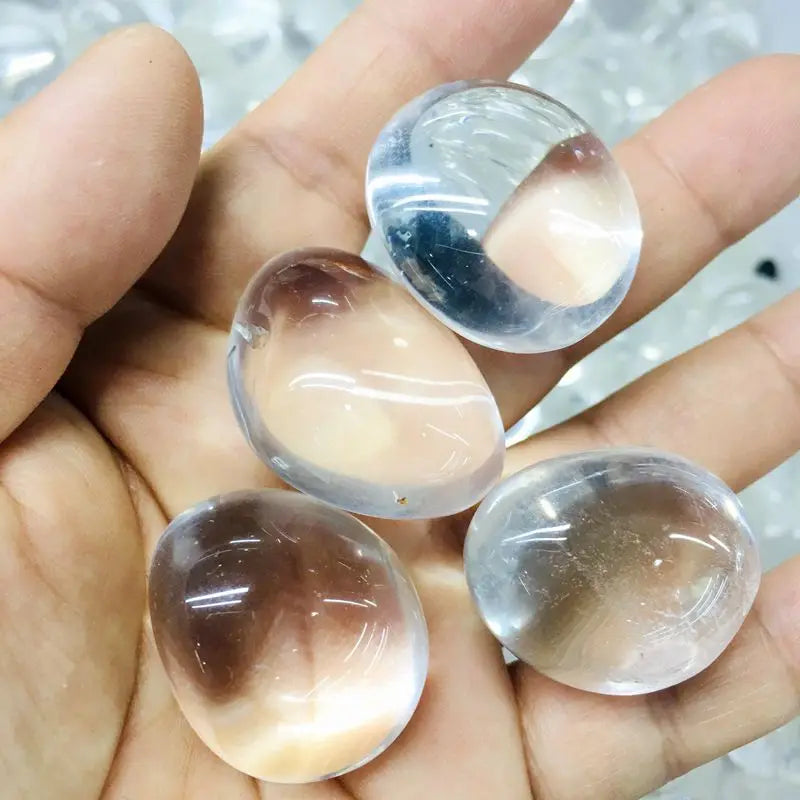 Wholesale Polished Stone White clear Quartz Crystal Gravel Tumbled Stone for Healing