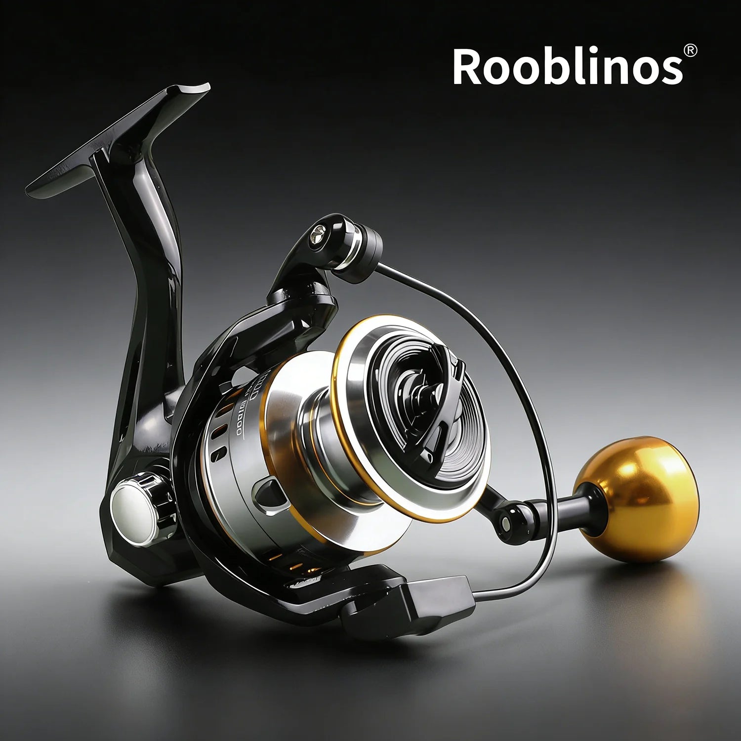 [Germany Stock] ROOBLINOS HEG 5.2:1 Spinning Nylon Fishing Reel Left Hand Fake Bait Lake Stream Ocean Saltwater Use 230g