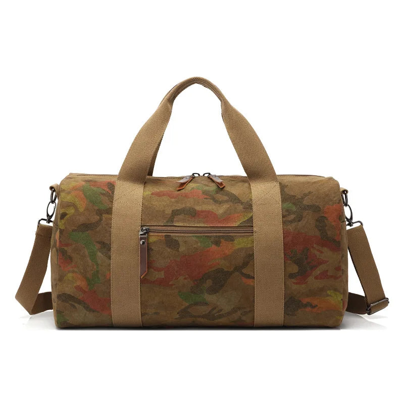 High Quality Outdoor Large Canvas Camouflage Travel Sports Duffle Weekend Bags With Customized LOGO OEM