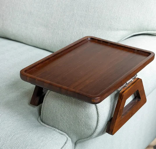 Creative Wooden Sofa Tray Rectangular Sofa Armrest Tray Solid Wood Breakfast Inventory Heart Tea Tray