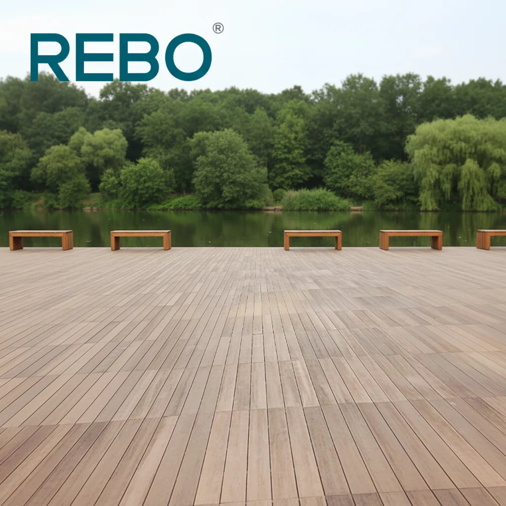 Modern IPE Bamboo Eco-Friendly Outdoor Decking Smooth Oiled Surface Click Installation Fireproof Waterproof Anti-Slip 30-Year