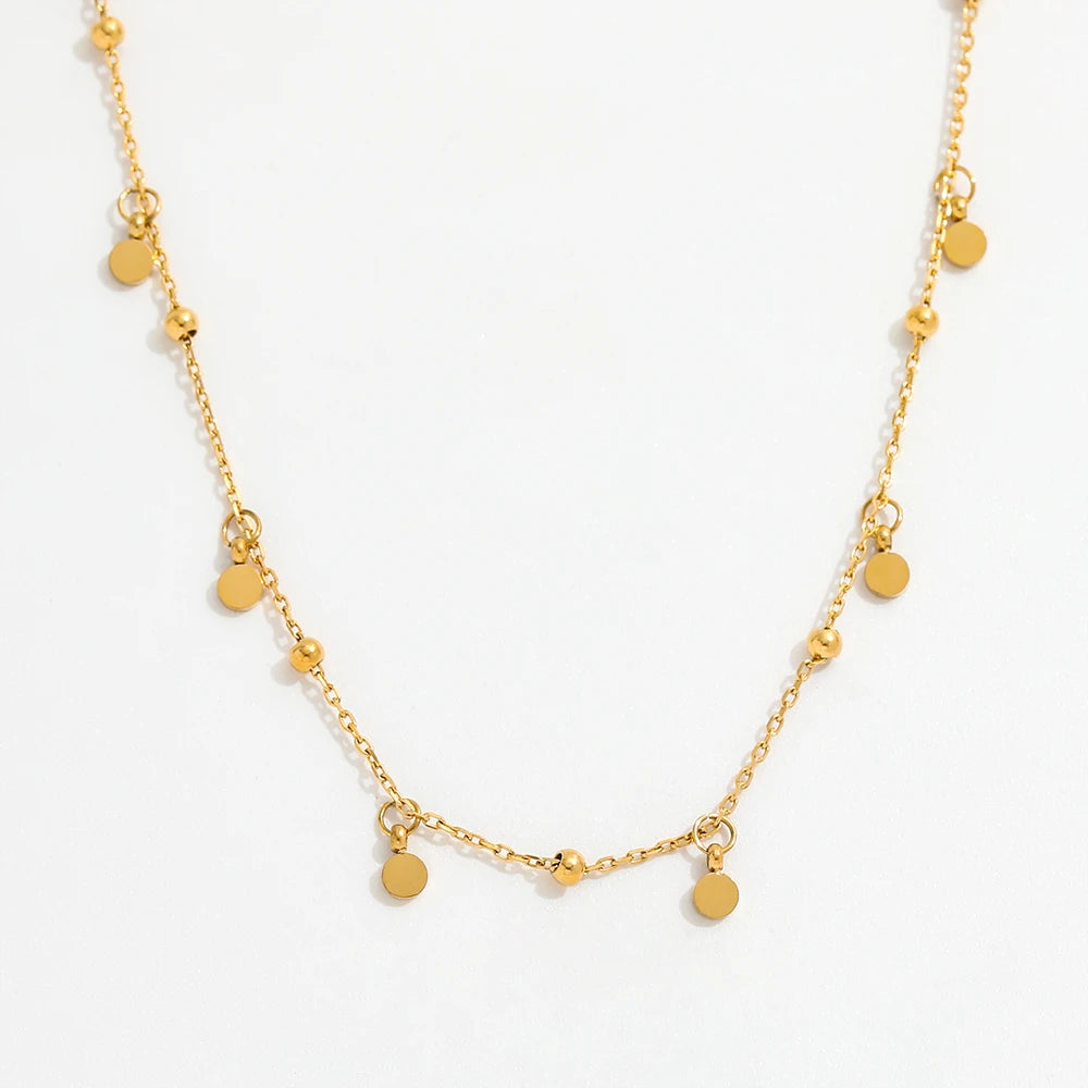 JOOLIM Dainty Stainless Steel Dot Choker Necklace Dot Collar Necklace Design Jewelry Wholesale Trendy Jewelry MegaBDM