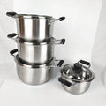 Kitchenware Stainless Stockpot with Lid Double Handle Metal Soup Pot