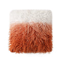 Warm Orange Brown Square Patchwork Grid Gradient Beach Polyester Pillow Cushion Cover