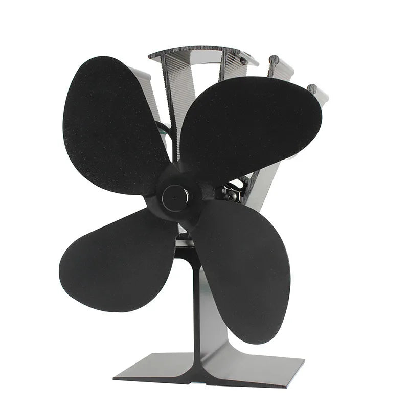 Heat Powered Stove Fan Without Power for Fireplace Stoves Fireplace Fan for Wood Stoves Fan with 4 Blades