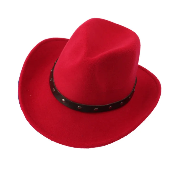 Fashion Party Hat Unisex Western Cowboy Hat in Bulk Cowgirl Sombrero Felt Cap for Sale