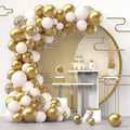 122pcs White Gold Wedding Backdrop Decoration Balloon Garland Arch Kits for Wedding Balloons Decor Anniversary Photo Props