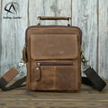 Andong Shoulder Bags for Men Crazy Horse Leather Male Sling Messenger Bag Casual Retro Handbag Business Fashion Genuine Cowhide