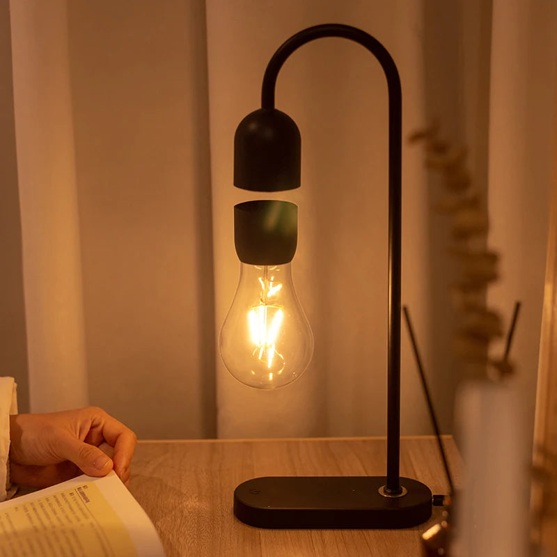 Modern Living Room Office Bedroom Desk Table Magnetic Levitating Floating LED Light Bulb Lamp