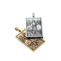 Stainless Steel Tarot Card Necklace Pendant Dainty Tarot Jewelry Charms DIY Original Jewelry Accessories 24x46mm