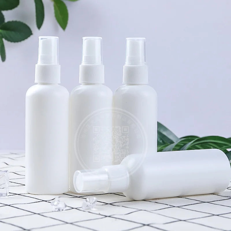 Free Sample Round Eco-friendly White HDPE 100ml Screen Printed Pump Sprayer Spray Bottle