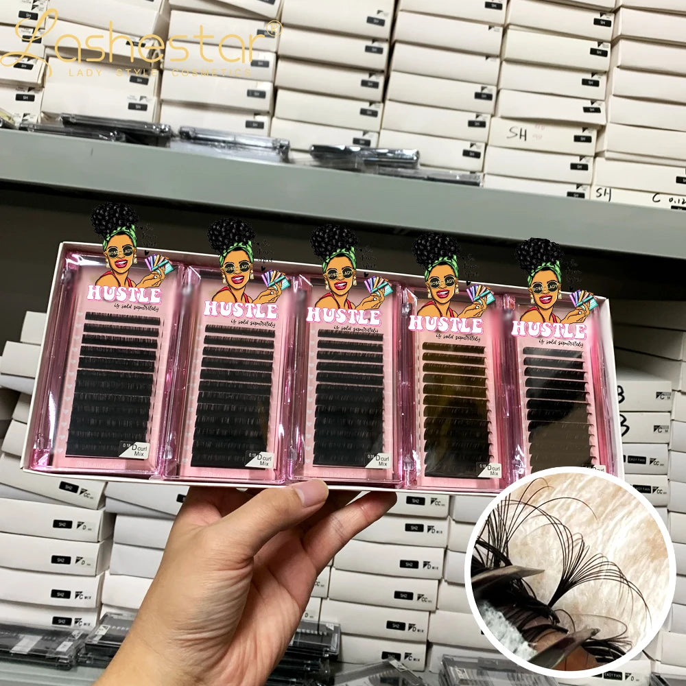 Volume Lashes 5-25mm Length 0.03mm Soft Black Natural Individual Eyelash Extensions