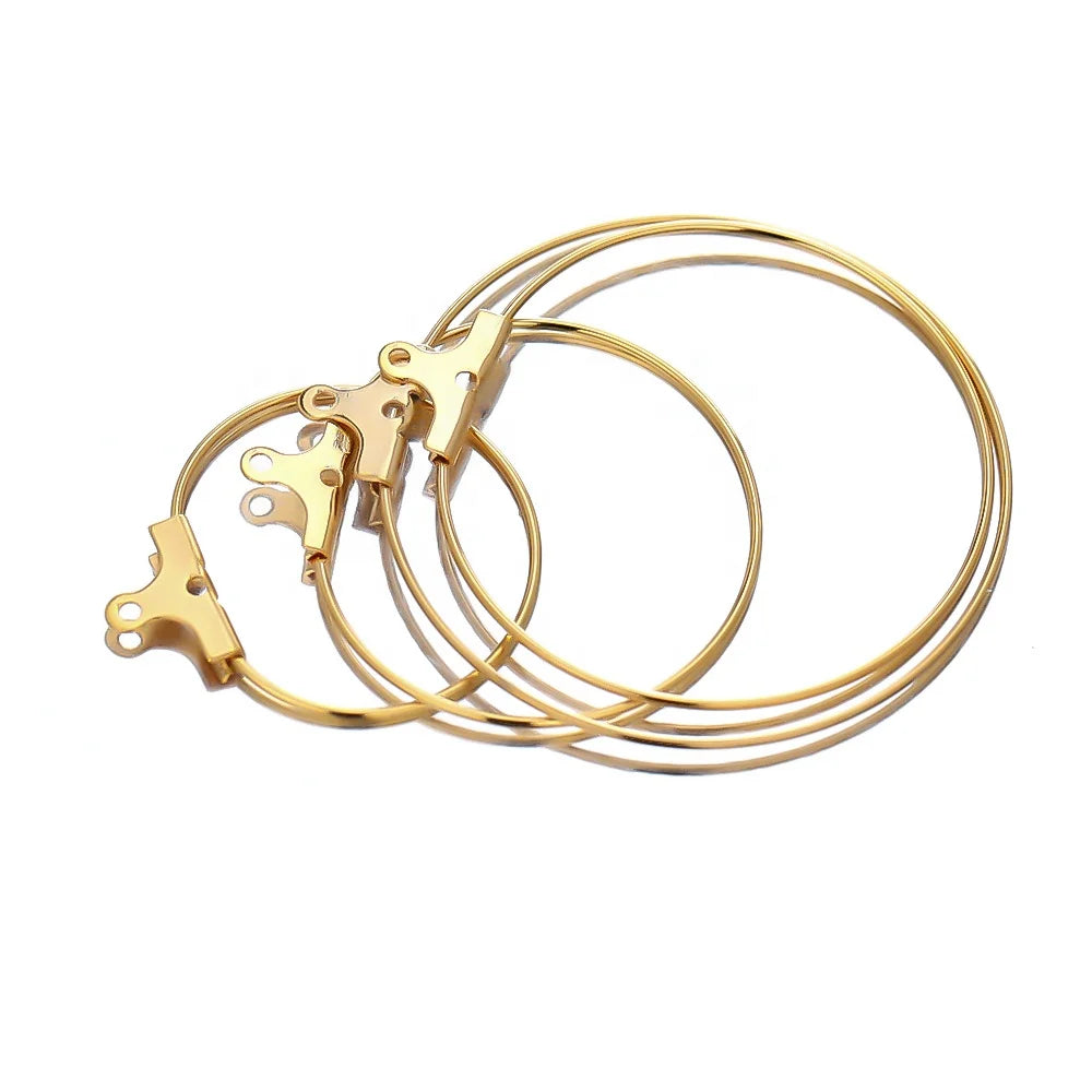 AtainlessSteel Round Hanger Earring Tassel Material 9 Word Loop Diy Earrings Accessories Batch Jewelry Accessory
