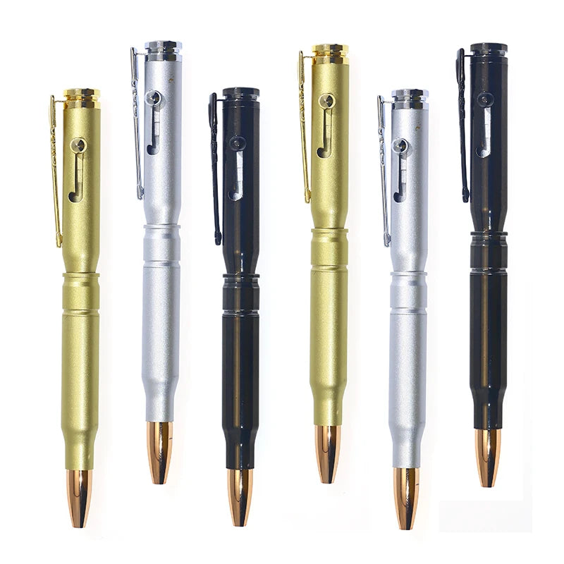 2026 High Quality Business Design 0.5mm Writing Width Novelty Promotional Ballpoint Pen Custom Logo Brass Gun Pen