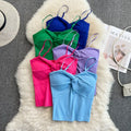 Summer Casual Crop Top Women Sleeveless Strapless Solid Casual Cami Tank Top Girls Bustier Corset Top Wholesale
