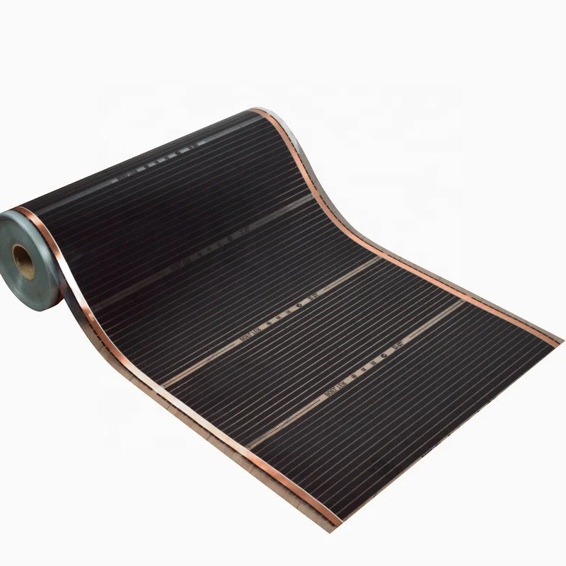 Graphene Film Underfloor Heating System Camper Vehicles 110-230V NTC Thermostat Control 2-Year Warranty Black 40-60C 0.3-0.388mm