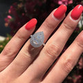 HOVANCI 2020 Fashion Copper Luxury Wedding Silver Drop Shaped Zircon CZ Stone Engagement Finger Ring Rings Jewelry for Women