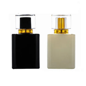 Philippine Hot Selling 50ml White Screw Refillable Perfume Glass Spray Color Bottle With Colorful Acrylic Cap