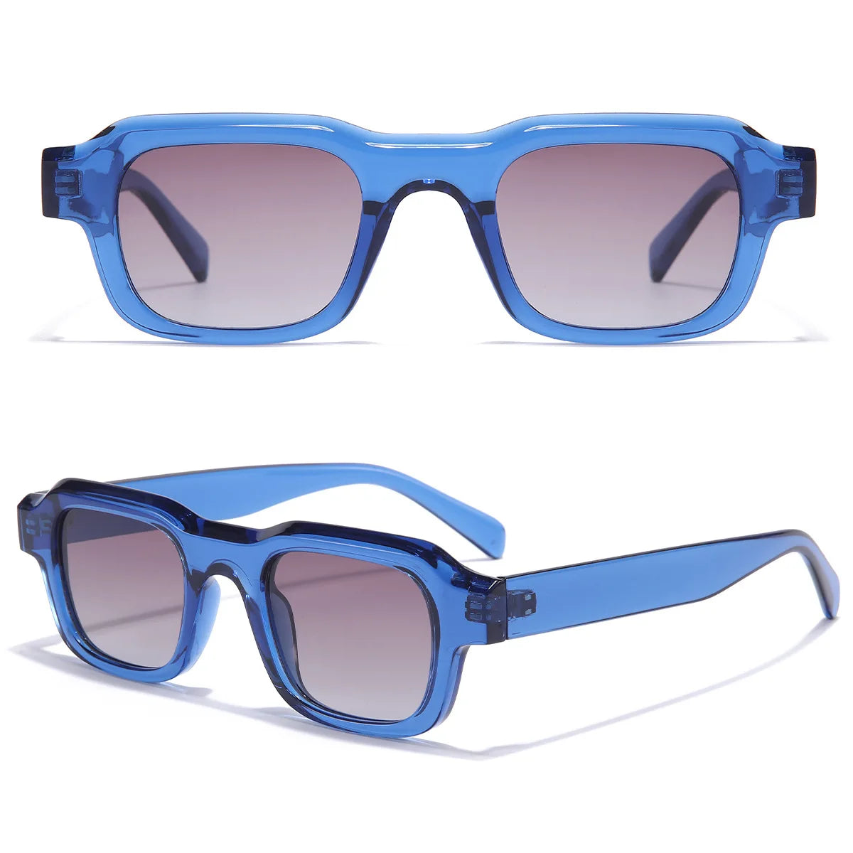 2025 European American Classic Sunglasses Neutral Square UV400 Anti-Uv Lenses 3+2 Hinges Men Women's Simple Neutral Sunglasses