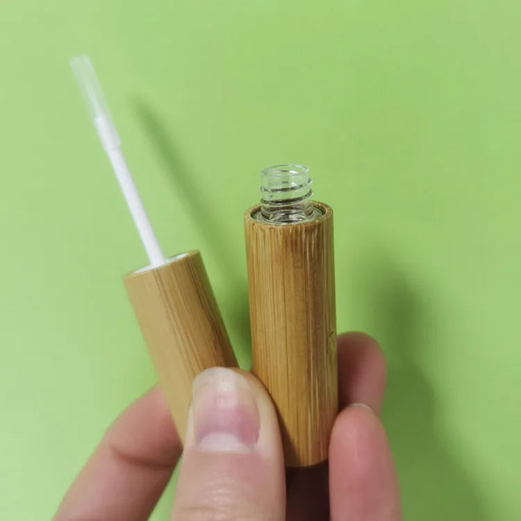 Wholesale Bamboo 5ml Makeup Cosmetic Packaging Biodegradable Mascara Tube Eco Empty Eyeliner Tube Bamboo Lipstick Tube
