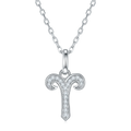 Hanyu Jewelry 12 Zodiac Series Necklace 925 Sterling Silver Moissanite Diamond Aries Pendant Necklace