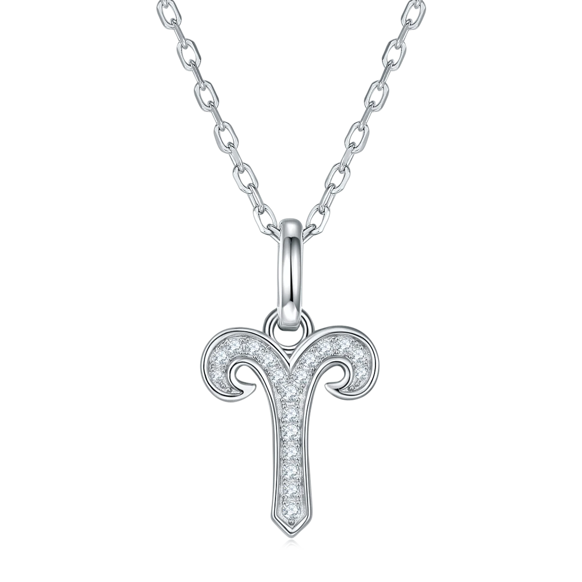 Hanyu Jewelry 12 Zodiac Series Necklace 925 Sterling Silver Moissanite Diamond Aries Pendant Necklace
