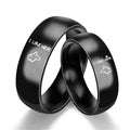 Stainless Steel Couple Rings for Men Women Titanium Steel Inlaid Wedding Jewelry I LOVE HER I LOVE HIM Lover Ring