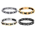 Newest Fashion Jewelry Bracelets Stainless Steel Bracelet Carbon Fiber Luxury Power Band Energy Bracelet Men