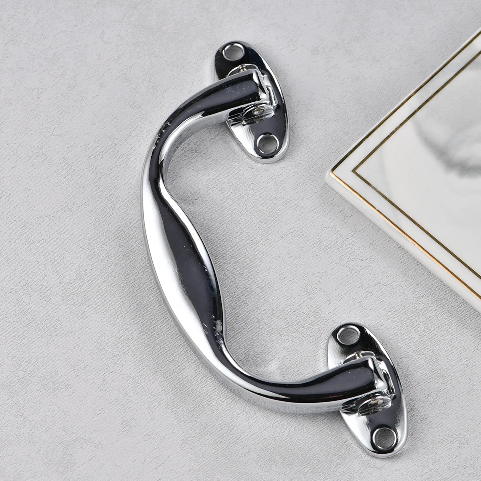 Chrome-Plated Plastic Furniture Handle-Kitchen & Hotel Use Antirust Easy Installation for Drawers Cabinets & Wardrobes