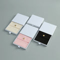 Luxury Paper Jewelry Box with Slider for Earrings Ring Cotton Envelope Button Pouch Bag Gift Packaging Elegant Storage Solution
