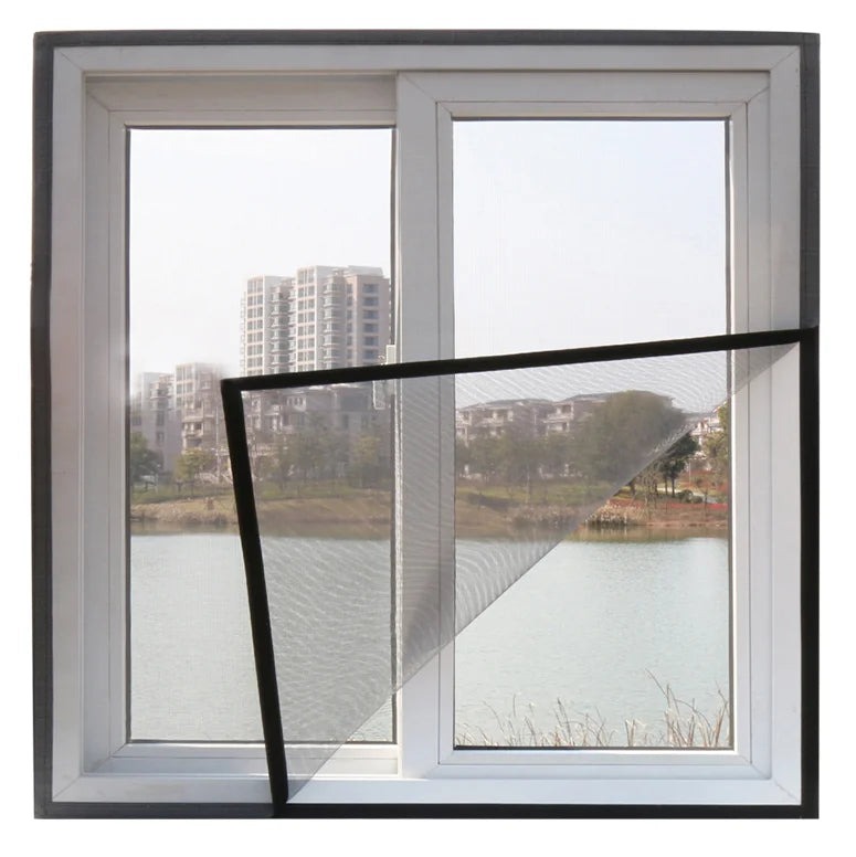 Hook & Loop Window Screen Mesh Removable DIY Window Curtain Fiberglass Net Self Adhesive Insect Screen Netting