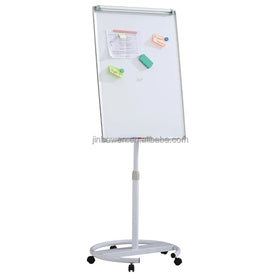 KBW 36 X 24 Inches Height Adjustable Portable Mobile Aluminum Alloy Frame 15mm Thick Board Whiteboard Flip Chart Easel Stand