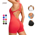 Yoke New Top Selling Halter Butt Lift Buttocks One Piece Flared Bodysuit Fitness Yoga Sports Jumpsuit Yoga Sets for Women
