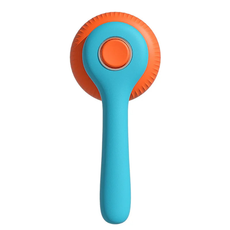 Stainless Steel Cat & Dog Hair Removal Brush Automatic Cleaning Pumpkin Comb for Pet Hair Brush Removal